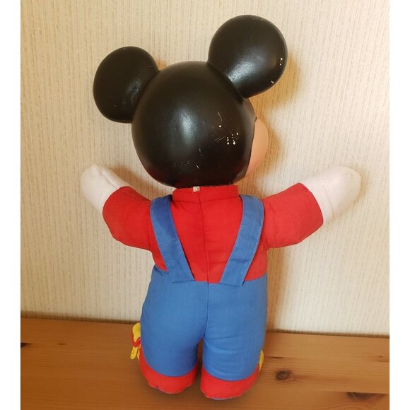 Disney Learn To Dress Me Plush Rubber Face  Mickey Mouse Doll 15" Vintage 80s - Picture 4 of 11